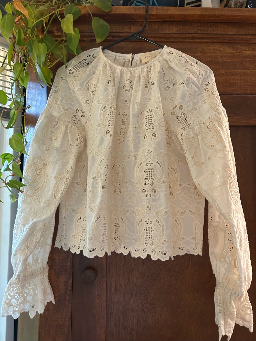 Sezane embroidered blouse